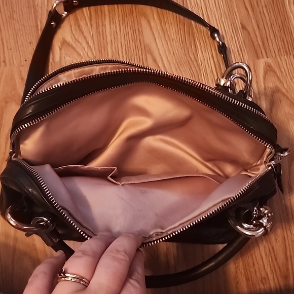 Coach Black Fabric Double Strap Purse Bag Handbag - Picture 2 of 4